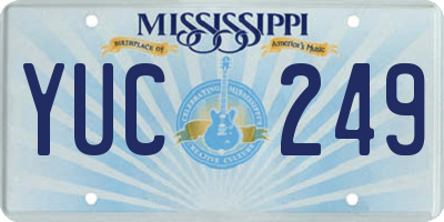 MS license plate YUC249