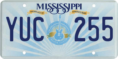 MS license plate YUC255