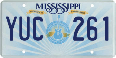 MS license plate YUC261