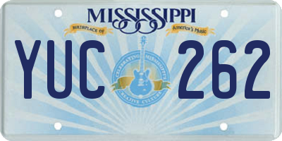 MS license plate YUC262