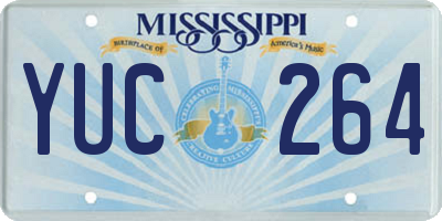 MS license plate YUC264