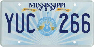 MS license plate YUC266