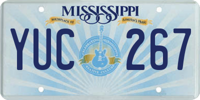 MS license plate YUC267