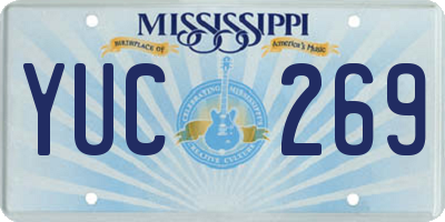 MS license plate YUC269