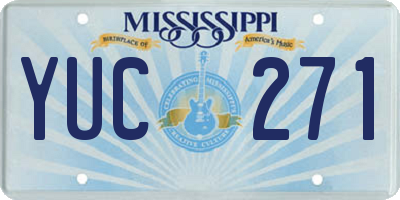 MS license plate YUC271