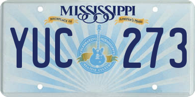 MS license plate YUC273