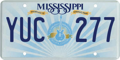 MS license plate YUC277