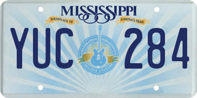 MS license plate YUC284