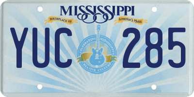 MS license plate YUC285