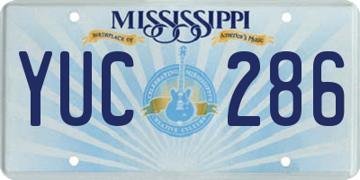 MS license plate YUC286