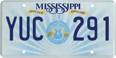 MS license plate YUC291