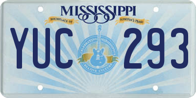 MS license plate YUC293