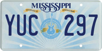 MS license plate YUC297