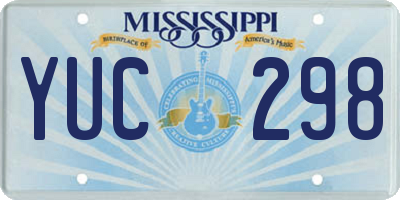 MS license plate YUC298