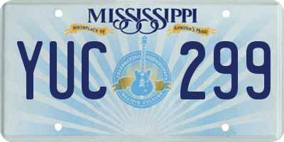 MS license plate YUC299