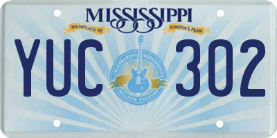 MS license plate YUC302