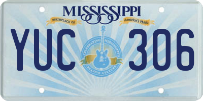 MS license plate YUC306