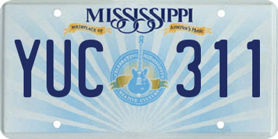 MS license plate YUC311