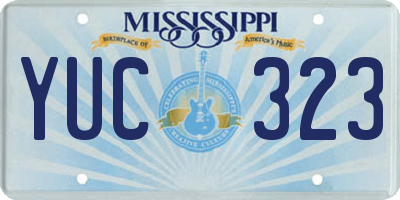 MS license plate YUC323