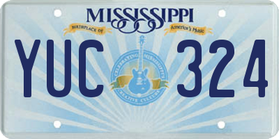 MS license plate YUC324