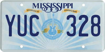 MS license plate YUC328