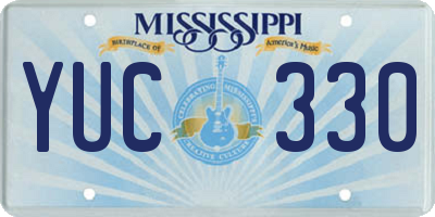 MS license plate YUC330