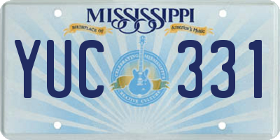 MS license plate YUC331