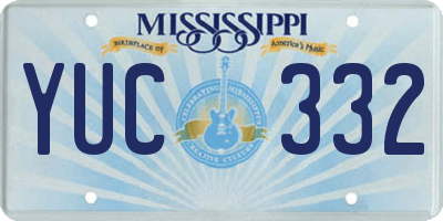 MS license plate YUC332