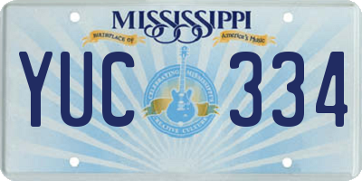 MS license plate YUC334