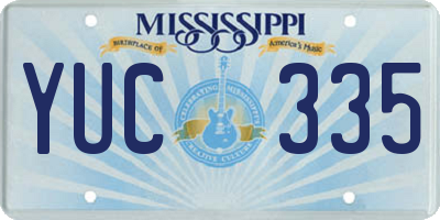 MS license plate YUC335