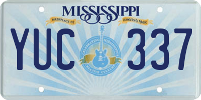 MS license plate YUC337