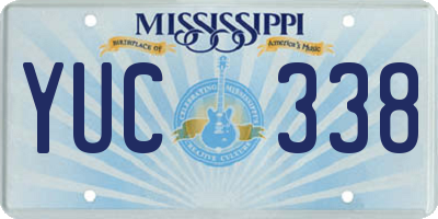 MS license plate YUC338