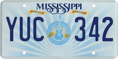 MS license plate YUC342