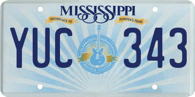 MS license plate YUC343