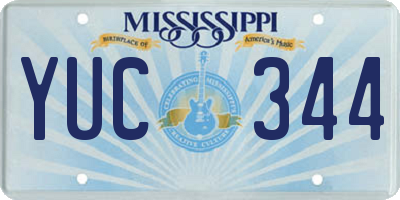 MS license plate YUC344