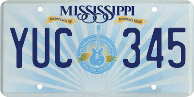 MS license plate YUC345
