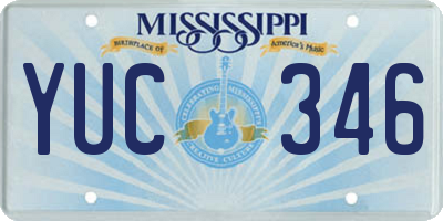 MS license plate YUC346