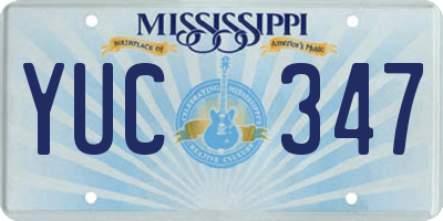 MS license plate YUC347