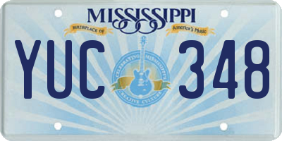 MS license plate YUC348