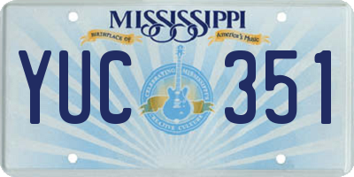 MS license plate YUC351