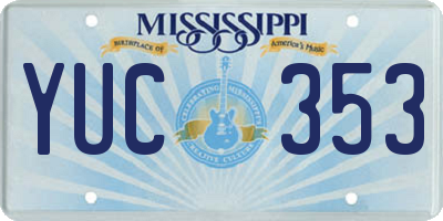MS license plate YUC353