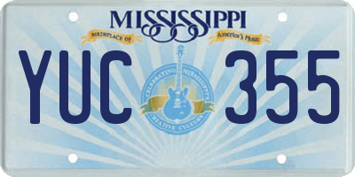 MS license plate YUC355