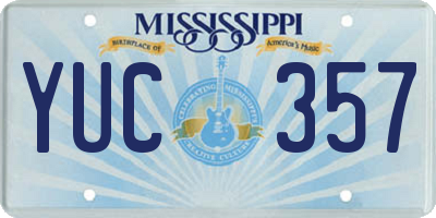 MS license plate YUC357