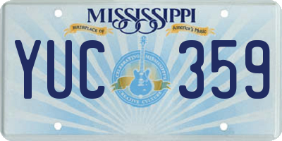 MS license plate YUC359