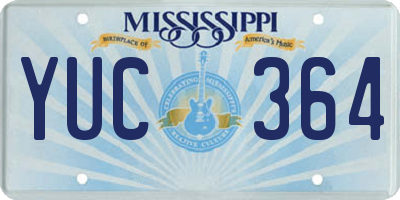 MS license plate YUC364