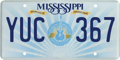 MS license plate YUC367