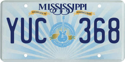 MS license plate YUC368
