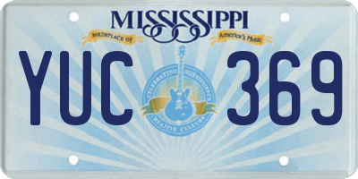 MS license plate YUC369