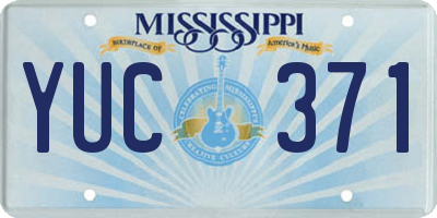 MS license plate YUC371