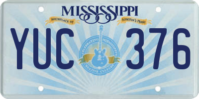 MS license plate YUC376